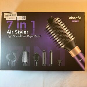 vincofy  Hair 7 in 1 Blow Dryer Brush Set – Hot Air Styler for Fast Drying,